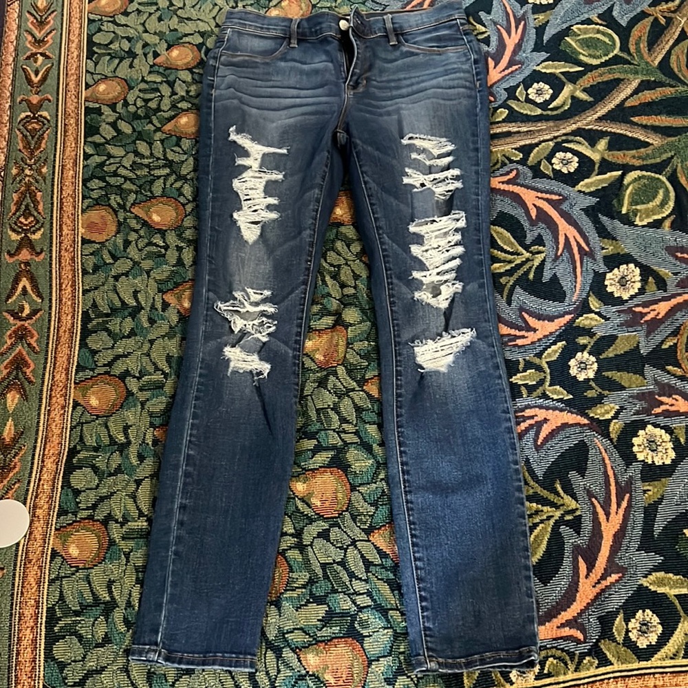 Pacsun Medium Wash Jegging with Distressing